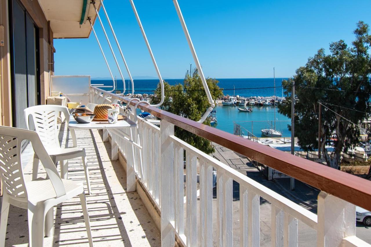 Lavish & Spacious Apt With Stunning Seaview, 10 Min Ath Airport Artemi Extérieur photo